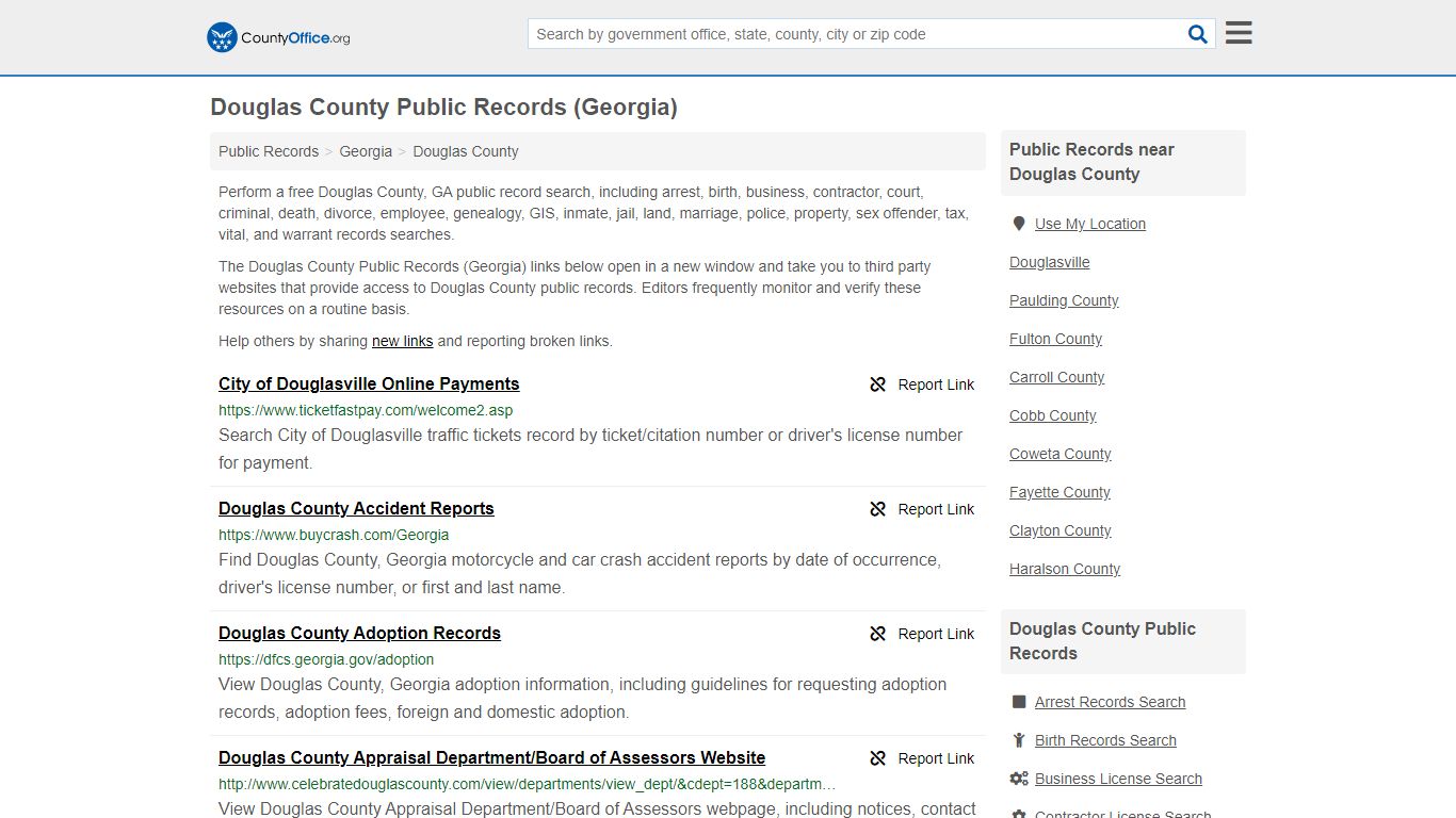 Public Records - Douglas County, GA (Business, Criminal ...